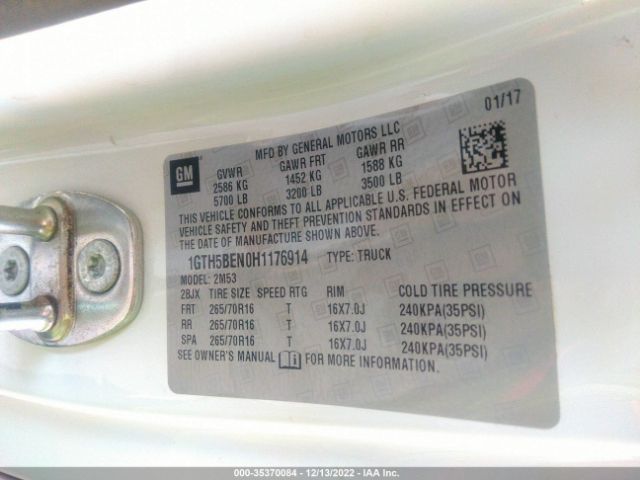 1GTH5BEN0H1176914 GMC Canyon 2wd