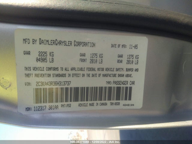 2C3KA43R36H313737 Chrysler 300