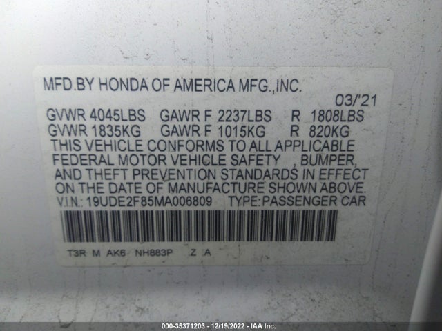 Acura Ilx Package 2021 19UDE2F85MA006809 Image 11
