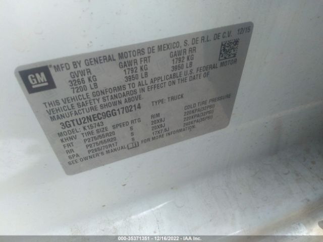 3GTU2NEC9GG170214 GMC Sierra 1500 Slt