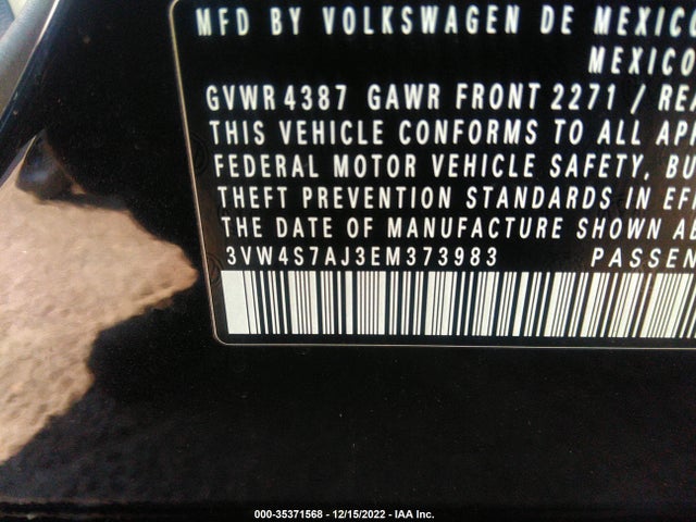 3VW4S7AJ3EM373983 Volkswagen Jetta Sedan Gli Autobahn W/nav