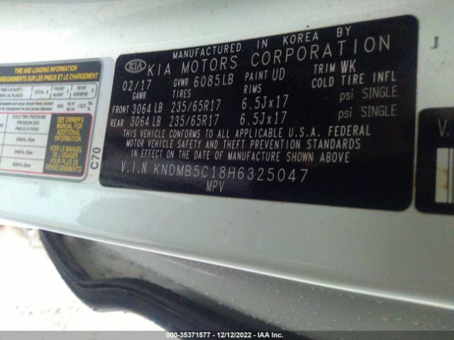KNDMB5C18H6325047 KIA SEDONA LX