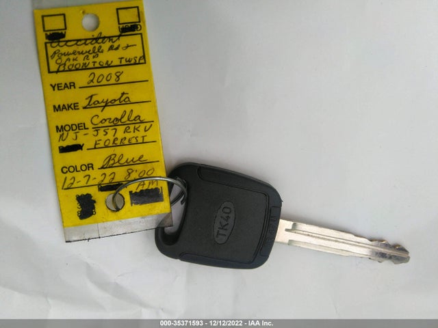2008 TOYOTA COROLLA CE/S/LE VIN: 2T1BR32EX8C871935