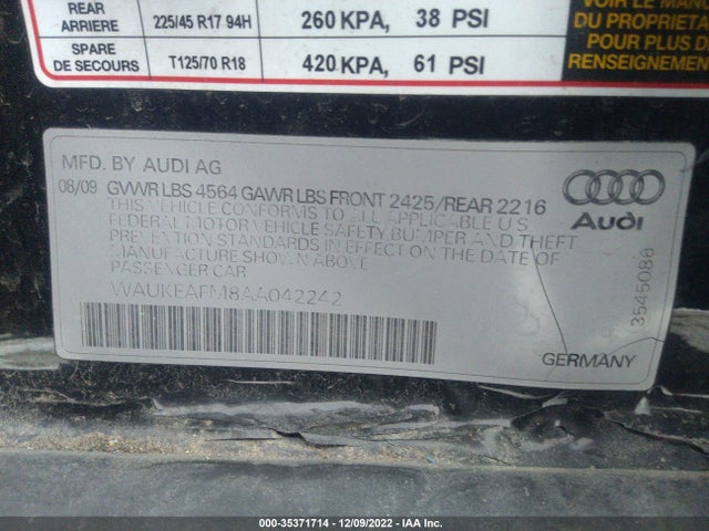 Audi A3 2.0t Premium Plus 2010 WAUKEAFM8AA042242 Image 10