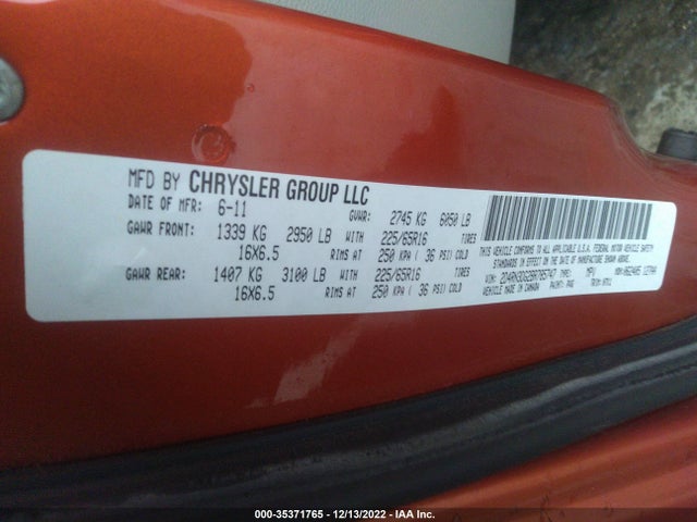 Dodge Grand Caravan Mainstreet 2011 2D4RN3DG2BR785747 Image 9