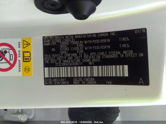 Lexus RX 350 2016 2T2ZZMCA7GC009511 Image 9