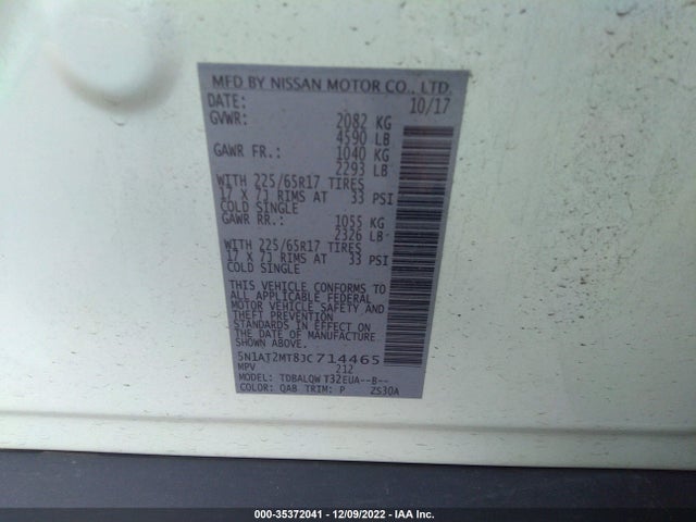 Nissan ROGUE SV 2018 5N1AT2MT8JC714465 Image 10