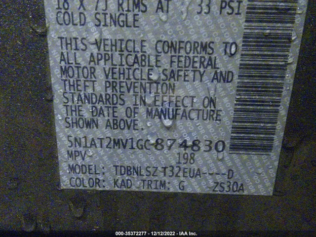 Nissan Rogue Sl 2016 5N1AT2MV1GC874830 Image 11
