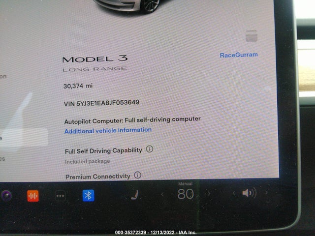 Tesla MODEL 3 2018 5YJ3E1EA8JF053649 Image 7