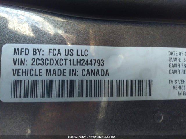 Dodge CHARGER R/T 2020 2C3CDXCT1LH244793 Image 9