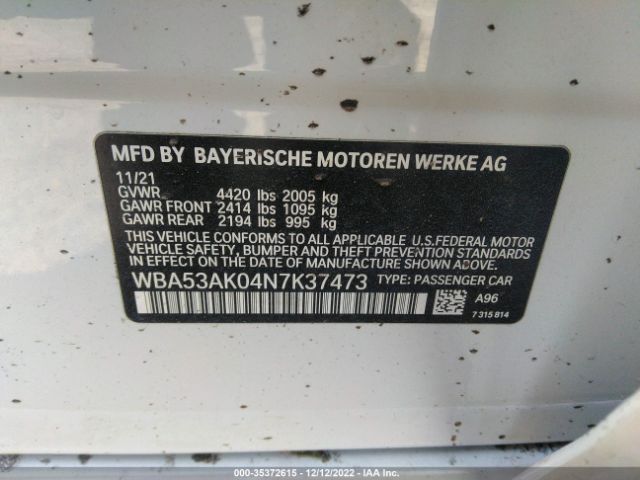 WBA53AK04N7K37473 BMW 2 Series 228i