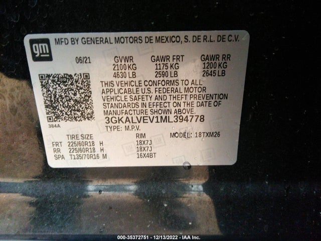 GMC Terrain Slt 2021 3GKALVEV1ML394778 Image 9