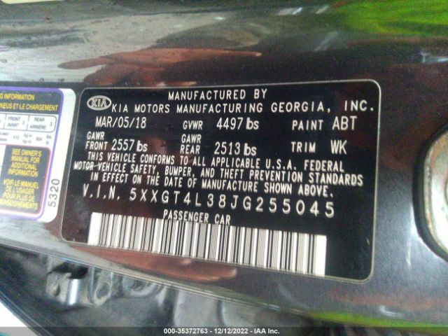 5XXGT4L38JG255045 KIA Optima S
