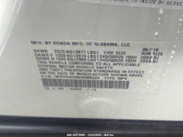 Acura Mdx W/technology Pkg 2017 5FRYD4H59HB000329 Image 10