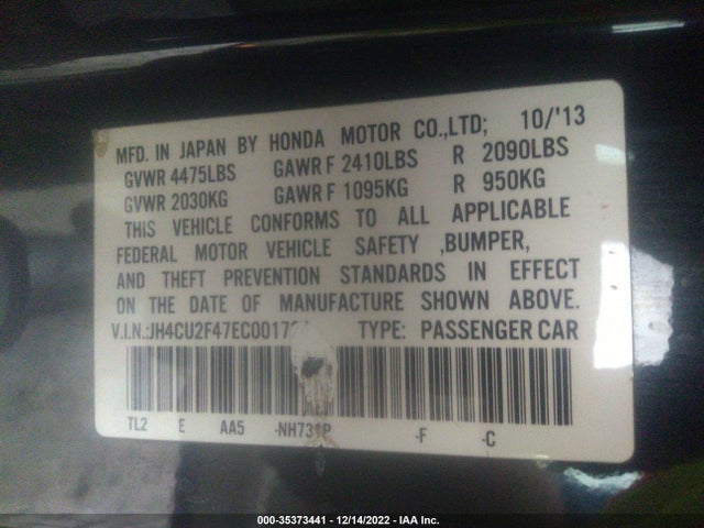 Acura TSX 2014 JH4CU2F47EC001724 Image 9