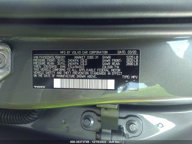 Volvo XC60 2020 YV4102DK5L1586301 Image 10