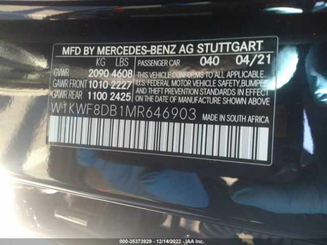 W1KWF8DB1MR646903 Mercedes-Benz C-class C 300