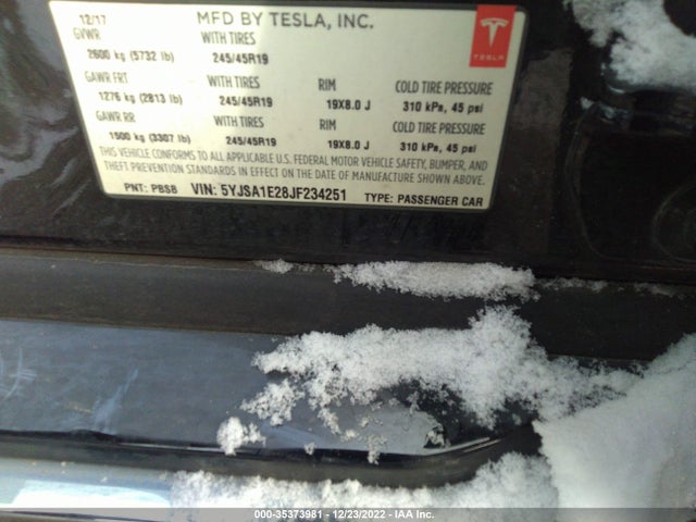 2018 Tesla Model S, VIN: 5YJSA1E28JF234251