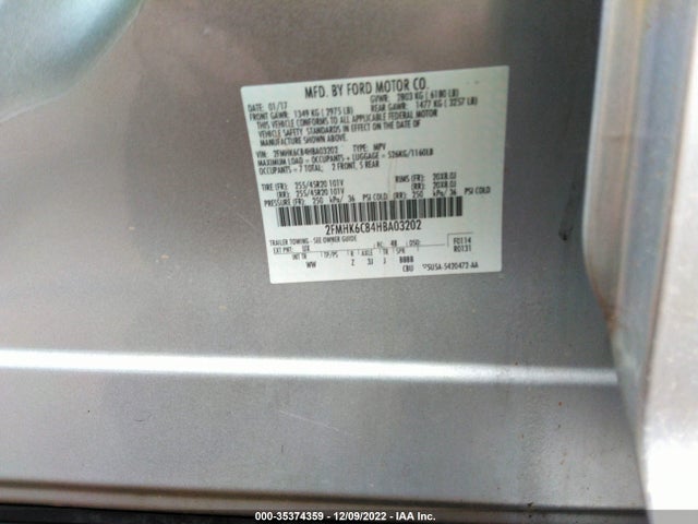 2017 Ford Flex, VIN: 2FMHK6C84HBA03202