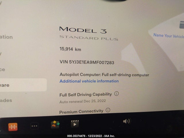 Tesla Model 3 Standard Range Plus 2021 5YJ3E1EA9MF007283 Image 7