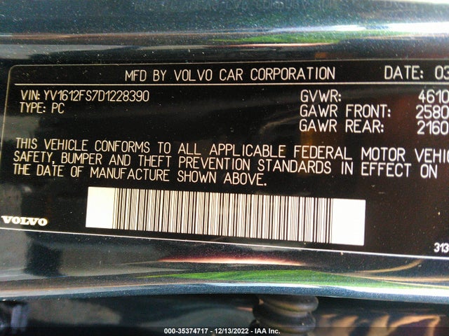 Volvo S60 T5 2013 YV1612FS7D1228390 Image 10