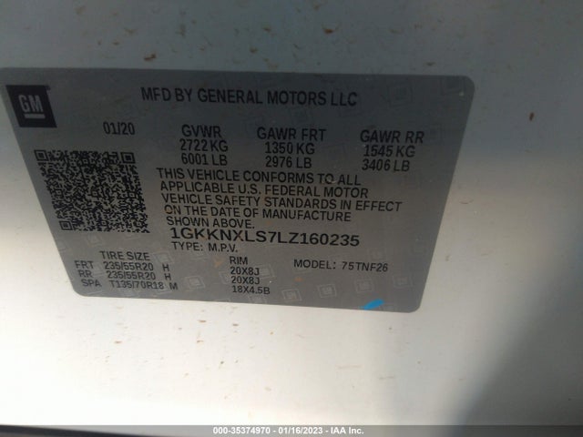 GMC Acadia Denali 2020 1GKKNXLS7LZ160235 Image 9
