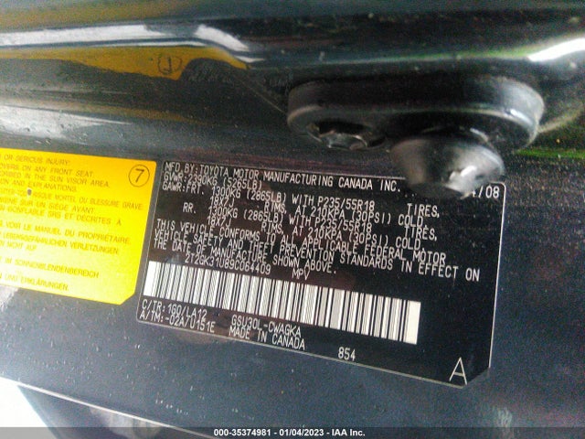 2T2GK31U89C064409 Lexus RX 350