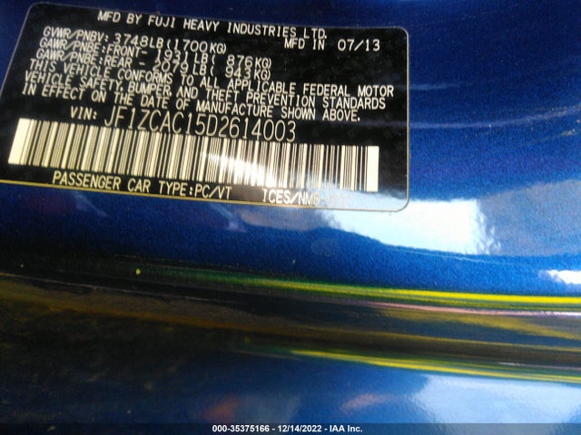 Subaru Brz Limited 2013 JF1ZCAC15D2614003 Image 10