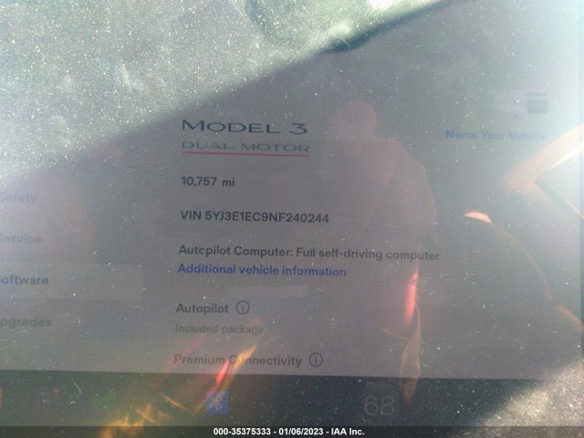 Tesla Model 3 Performance 2022 5YJ3E1EC9NF240244 Image 7