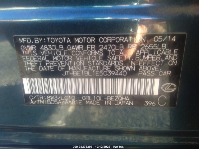 JTHBE1BL1E5039440 Lexus GS 350