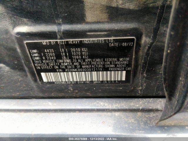 4S3BMCB60D3012119 Subaru Legacy 2.5i Premium