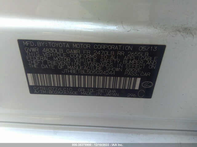 JTHBE1BL5D5024244 Lexus GS 350