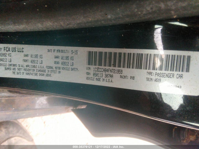 Chrysler 200 Limited 2015 1C3CCCAB4FN721959 Image 9