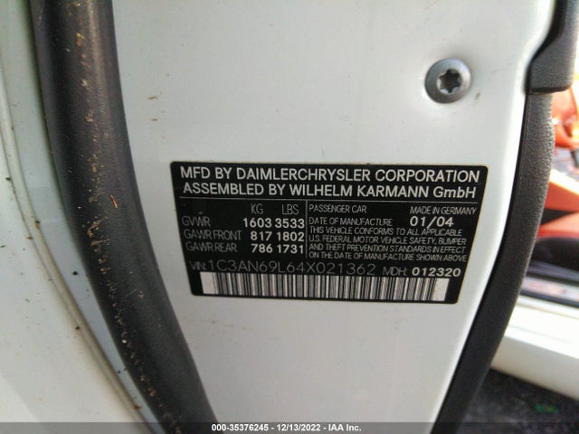 Chrysler Crossfire 2004 1C3AN69L64X021362 Image 11