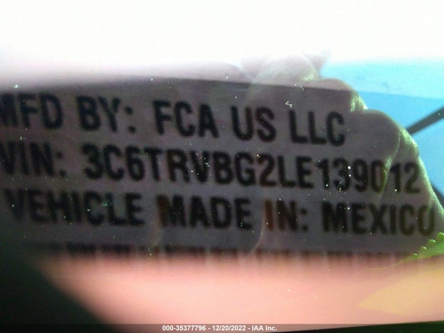 2020 Ram Promaster, VIN: 3C6TRVBG2LE139012