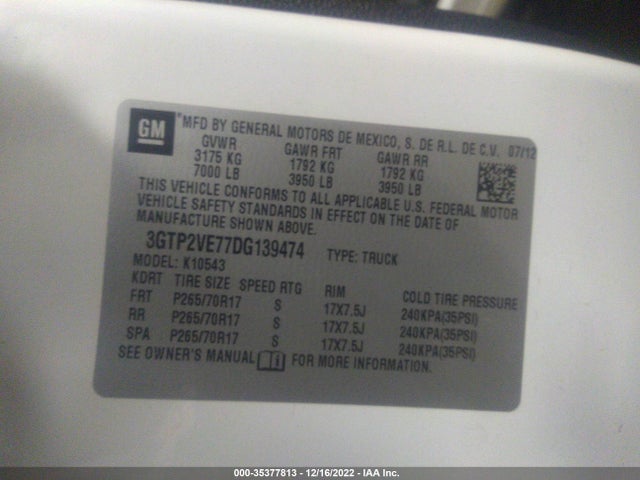 GMC Sierra 1500 Sle 2013 3GTP2VE77DG139474 Image 10