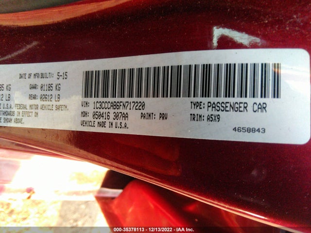 1C3CCCAB6FN717220 Chrysler 200 Limited