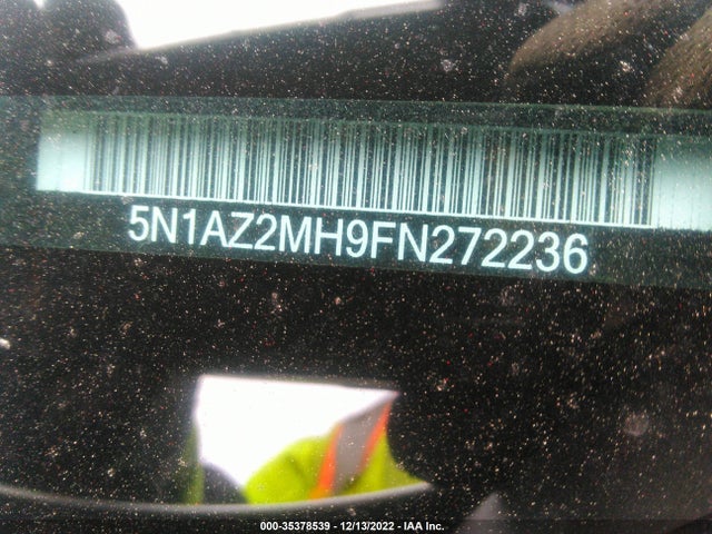 2015 NISSAN MURANO PLATINUM VIN: 5N1AZ2MH9FN272236