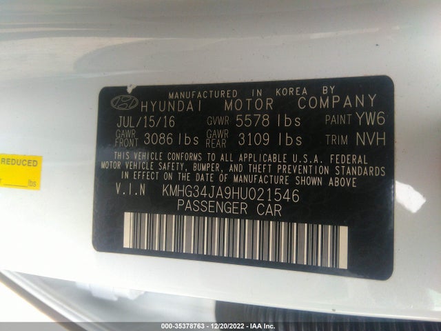 2017 Genesis G90, VIN: KMHG34JA9HU021546