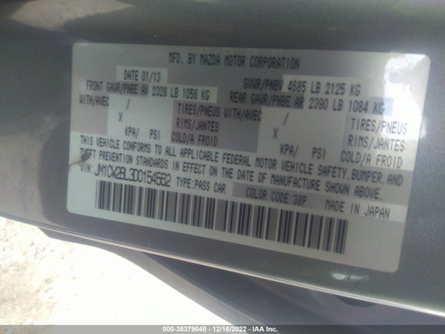 2013 MAZDA MAZDA5 SPORT VIN: JM1CW2BL3D0154562