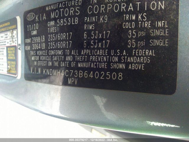 KNDMH4C73B6402508 KIA SEDONA EX
