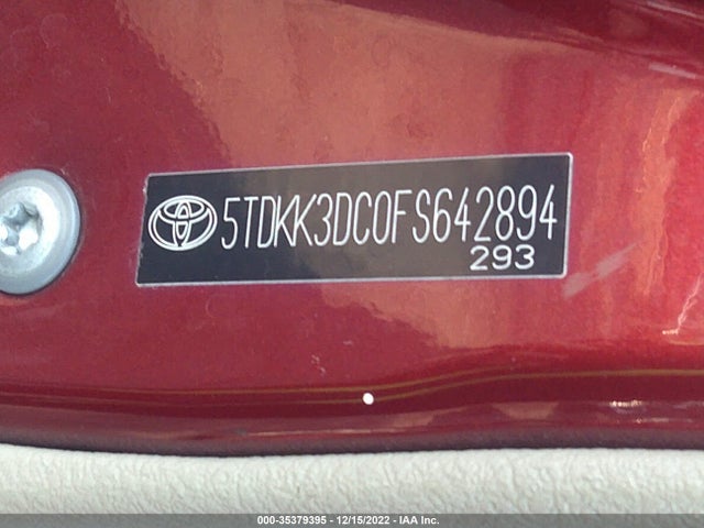 2015 Toyota Sienna, VIN: 5TDKK3DC0FS642894