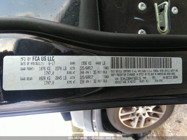 2017 Jeep Compass, VIN: 3C4NJCBB4HT669115