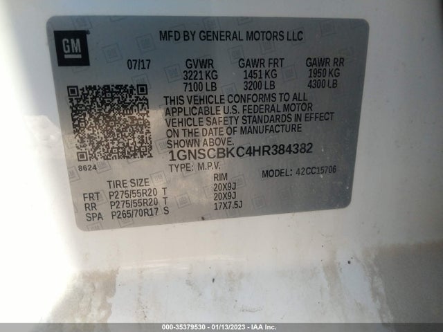 Chevrolet Tahoe Lt 2017 1GNSCBKC4HR384382 Image 10