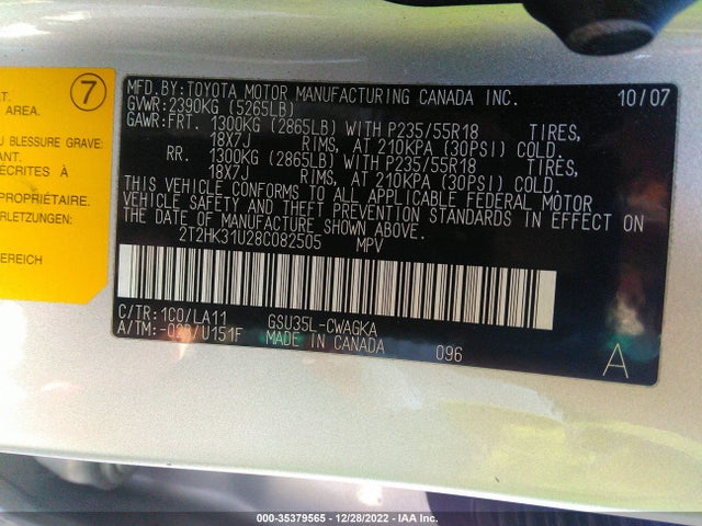 Lexus RX 350 2008 2T2HK31U28C082505 Image 10