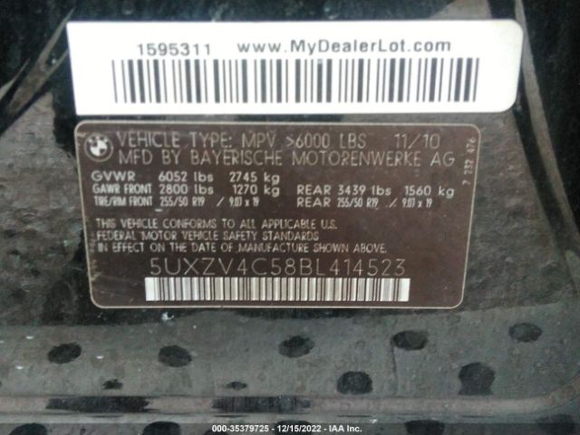 5UXZV4C58BL414523 BMW X5 35i