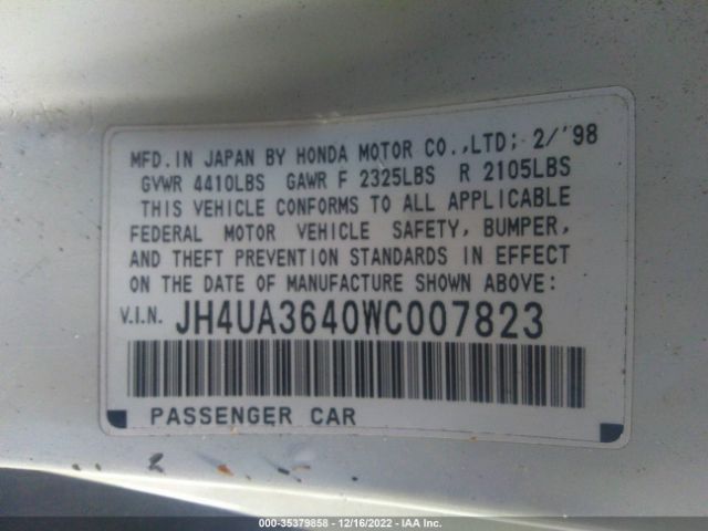 JH4UA3640WC007823 Acura TL