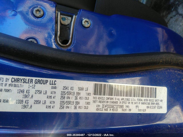Dodge Journey Crew 2012 3C4PDDDG6CT273985 Image 10