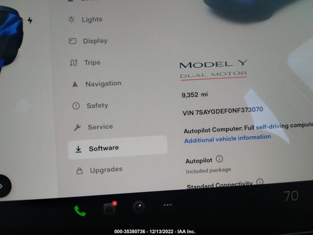 Tesla Model Y Performance 2022 7SAYGDEF0NF373070 Image 8