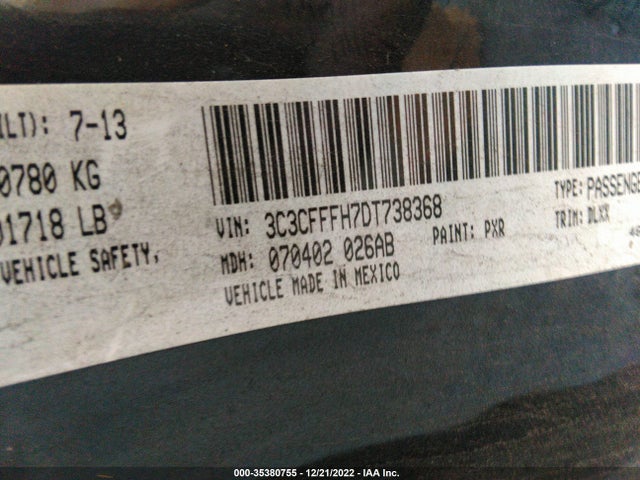 3C3CFFFH7DT738368 Fiat 500 ABARTH